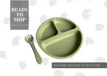 Load image into Gallery viewer, Silicone Suction Plate and Fork
