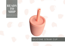 Load image into Gallery viewer, Silicone Straw and Open Cup
