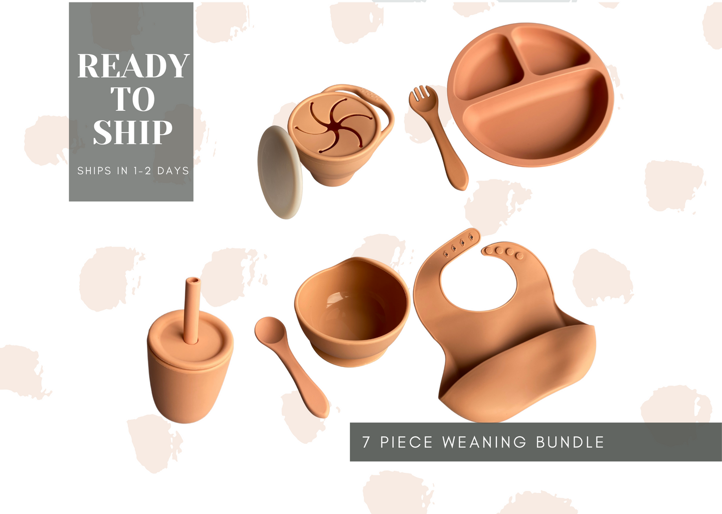 7 Piece Weaning Bundle | Peach