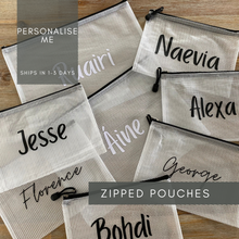 Load image into Gallery viewer, Personalised Zipped Pouches
